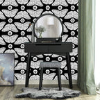 Floralplus Black and White Butterfly Bloom Removable Wallpaper