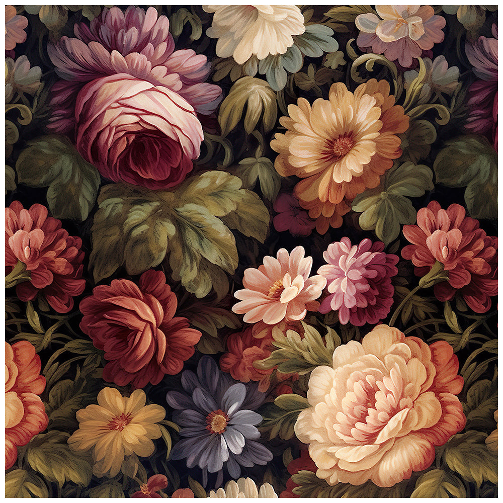 Floralplus Peel and Stick Vintage Wallpaper Floral Peony Wall Paper Pink/Green/Saffron Removable Renter Friendly Contact Paper for Home Decor