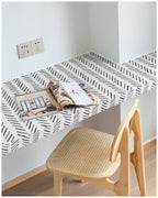 Floralplus Peel and Stick Wallpaper Black Gray Brush Stripe Herringbone Boho Watercolor Removable Self Adhesive Wall Mural for Bathroom Bedroom Living Room