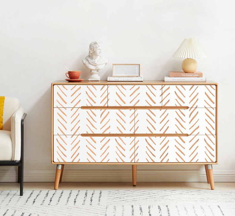 Floralplus Peel and Stick Wallpaper Boho Terracotta Herringbone Removable Self Adhesive Wall Mural for Bathroom Bedroom Nursery Renter Friendly