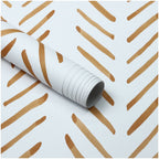 Floralplus Peel and Stick Wallpaper Boho Terracotta Herringbone Removable Self Adhesive Wall Mural for Bathroom Bedroom Nursery Renter Friendly