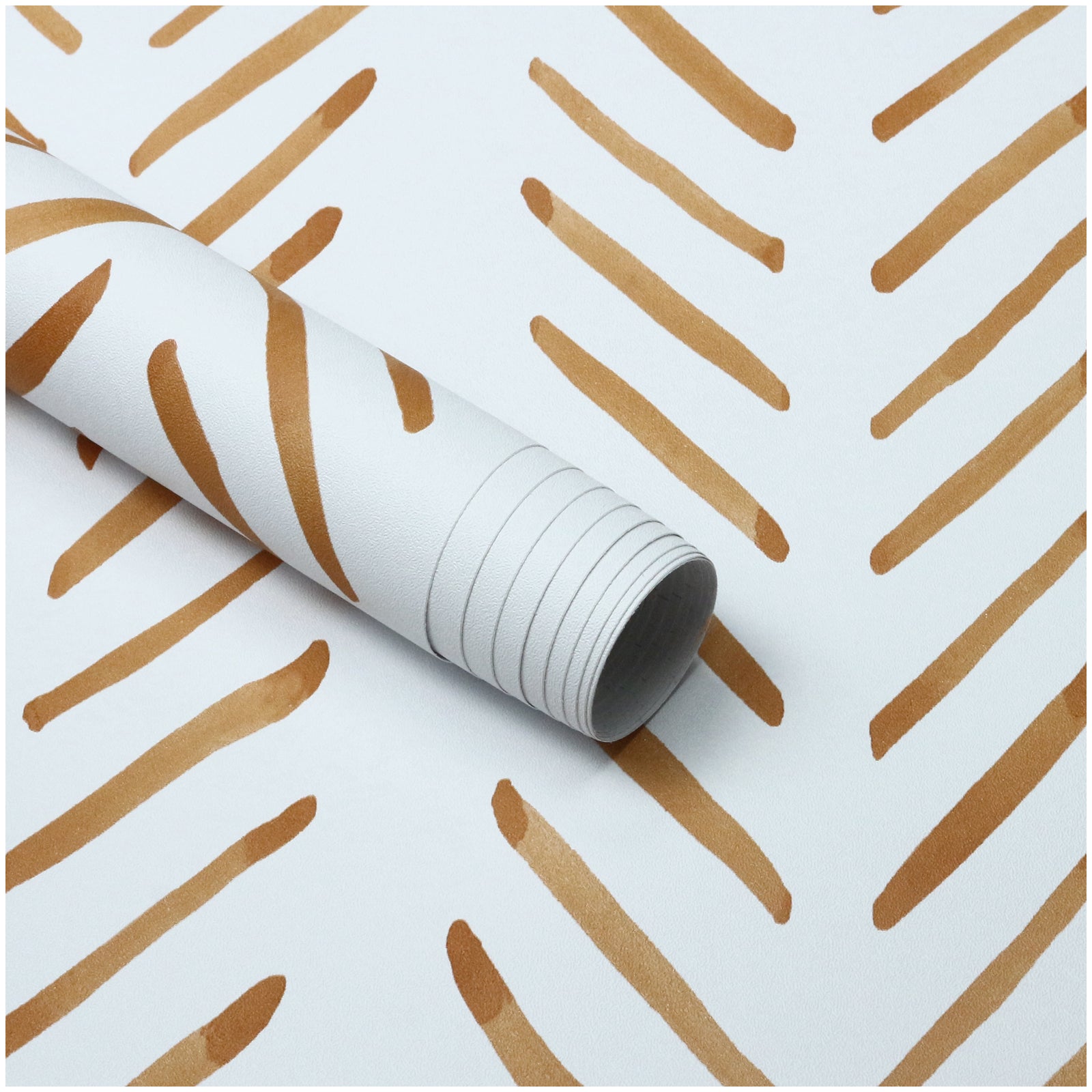 Floralplus Peel and Stick Wallpaper Boho Terracotta Herringbone Removable Self Adhesive Wall Mural for Bathroom Bedroom Nursery Renter Friendly