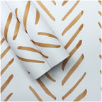 Floralplus Peel and Stick Wallpaper Boho Terracotta Herringbone Removable Self Adhesive Wall Mural for Bathroom Bedroom Nursery Renter Friendly