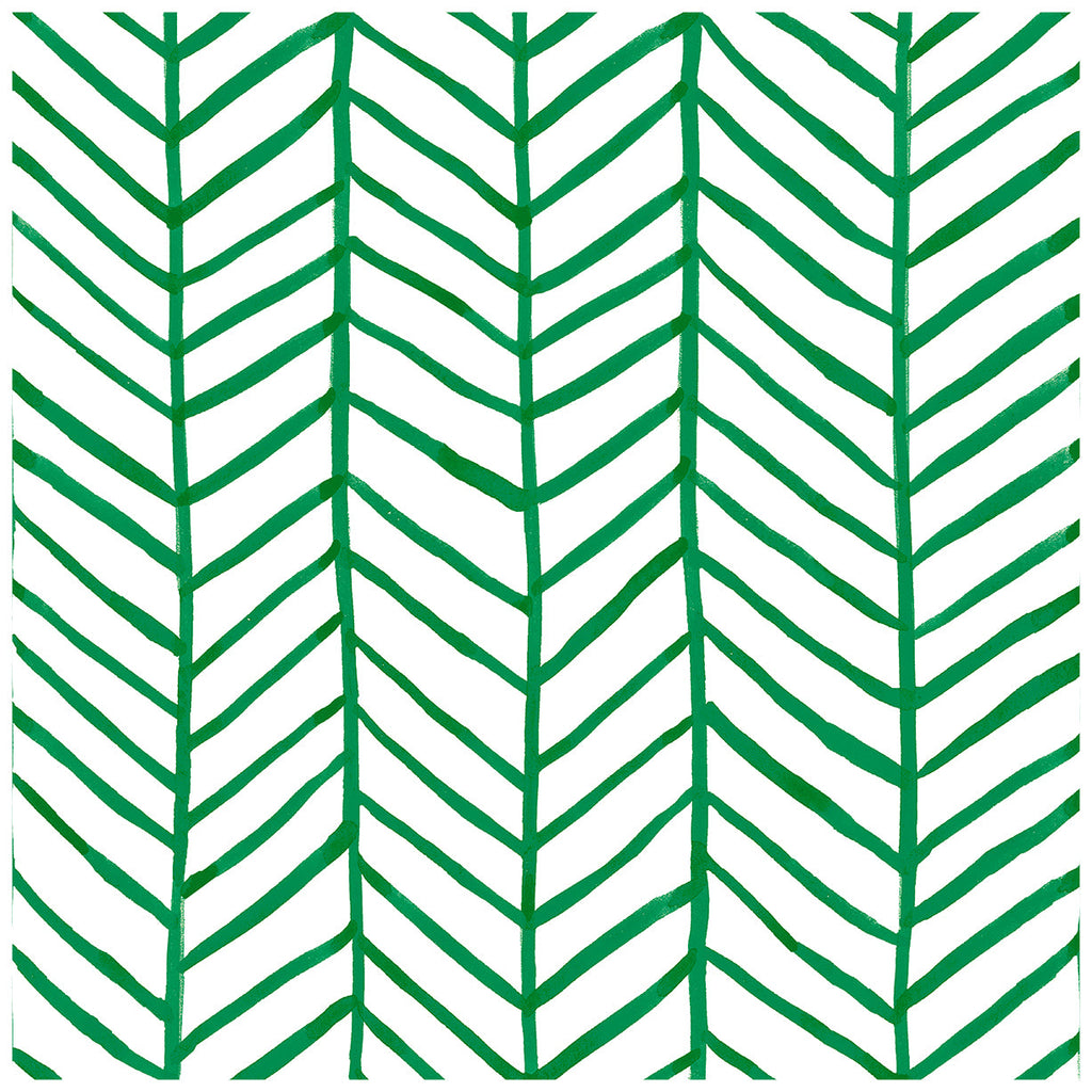 Floralplus Peel and Stick Wallpaper Green Herringbone Chevron Watercolor Modern Removable Self Adhesive Wall Mural for Bathroom Bedroom Living Room