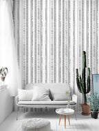 Floralplus Peel and Stick Wallpaper Neutral Gray Herringbone Chevron Watercolor Modern Removable Self Adhesive Wall Mural for Bathroom Bedroom Living Room