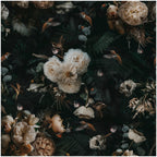 Floralplus Peel and Stick Wallpaper Removable Dark Floral Wallpaper Renter Friendly Wallpapers for Bedroom Accent Wall Black Floral Contact Paper Flower Wall Mural