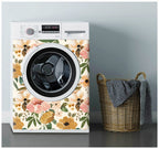 Floralplus Peel and Stick Wallpaper Watercolor Floral Cream Background Pink Mustard Green Botanical Boho Removable Self Adhesive Wall Mural for Bedroom Living Room Nursery