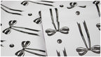 Floralplus Wallpaper Peel and Stick Black Bow Ribbon Aesthetic Girly Bedroom Vanity Nursery Removable Self Adhesive Wall Decor Mural

