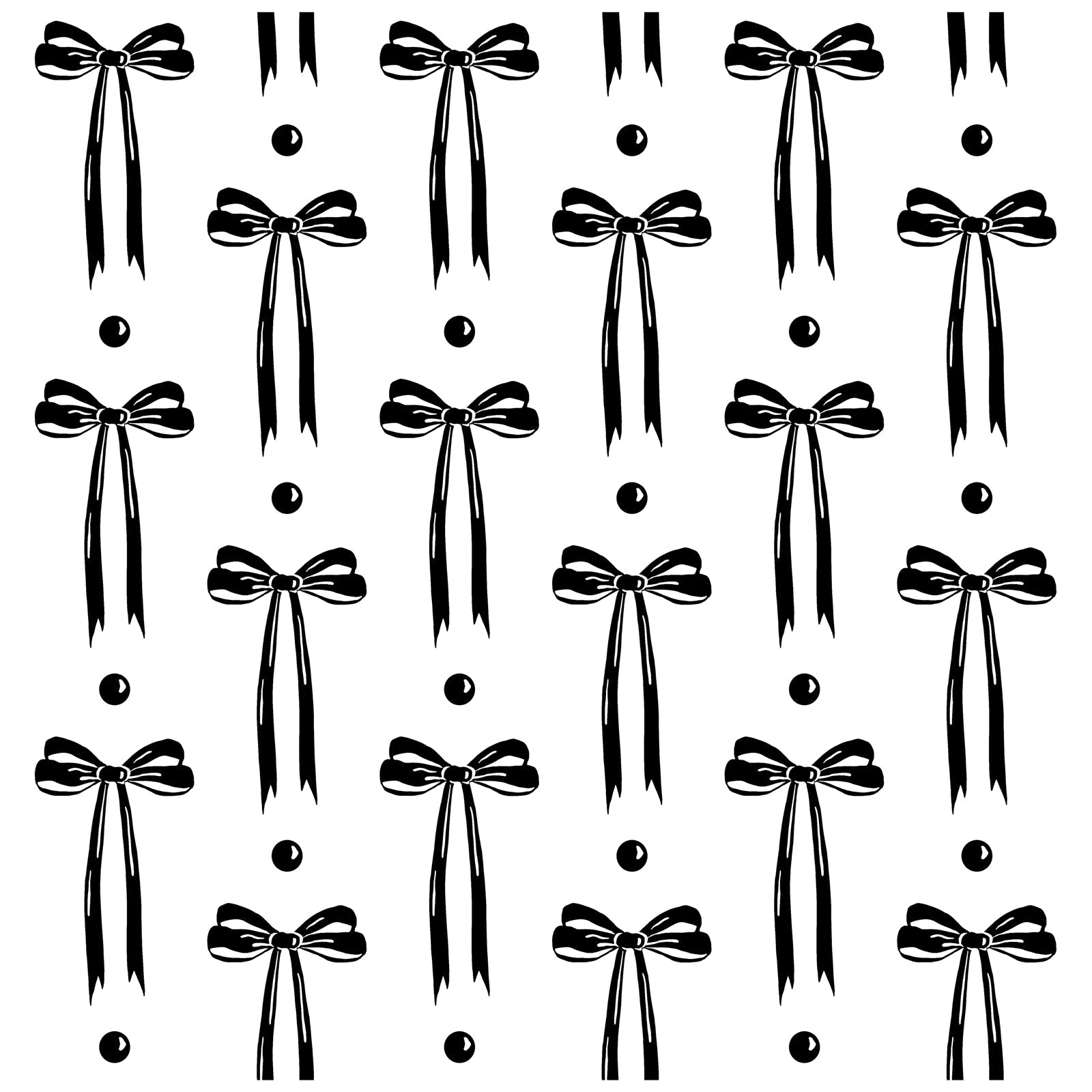 Floralplus Wallpaper Peel and Stick Black Bow Ribbon Aesthetic Girly Bedroom Vanity Nursery Removable Self Adhesive Wall Decor Mural

