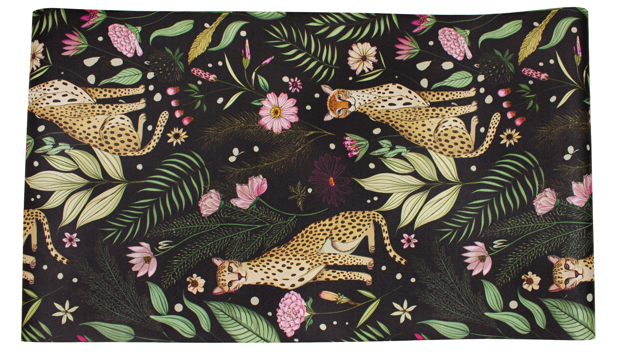 Floralplus Wallpaper Peel and Stick Leopard Jungle Floral Dark Brown Botanical Wall Decor Bedroom Bathroom Nursery Removable Mural