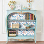 Floralplus Wallpaper Peel and Stick Mediterranean Tile Blue Orange Watercolor Removable Bathroom Kitchen Laundry Room Backsplash Wall Decor