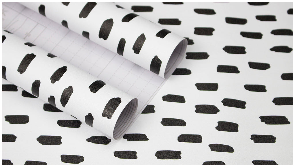 Floralplus Wallpaper Peel and Stick Minimalist Black White Dot Pattern Modern Wall Decor Bedroom Living Room Removable Mural