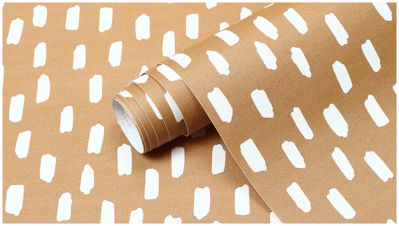 Floralplus Wallpaper Peel and Stick Minimalist Brown Dot Pattern Modern Wall Decor Bedroom Living Room Removable Mural