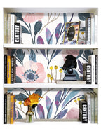 Floralplus Wallpaper Peel and Stick Peach Floral Modern Boho Removable Wall Mural Self Adhesive Bedroom Living Room Bathroom Nursery