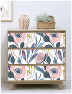 Floralplus Wallpaper Peel and Stick Peach Floral Modern Boho Removable Wall Mural Self Adhesive Bedroom Living Room Bathroom Nursery