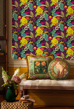 Floralplus Wallpaper Peel and Stick Tropical Floral Boho Colorful Botanical Jungle Wall Decor Bedroom Bathroom Nursery Removable Mural