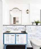 Floralplus Wallpaper Peel and Stick White Wood Plank Shiplap Rustic Farmhouse Faux Panel Bedroom Bathroom Kitchen Removable Wall Mural