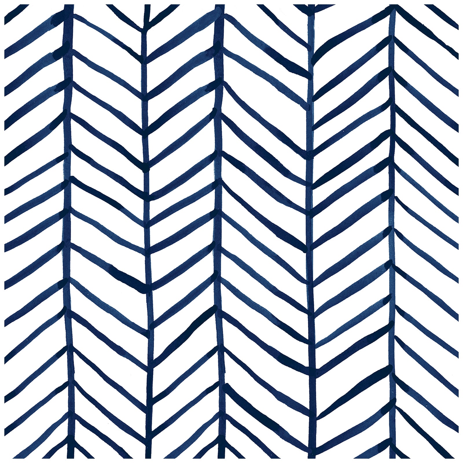 Modern Stripe Peel and Stick Wallpaper for Bedroom Herringbone Navy Blue Vinyl Removable Decoration